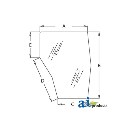 A & I Products Glass, Door, Upper (RH); Tinted 66" x46.5" x4" A-192005A5